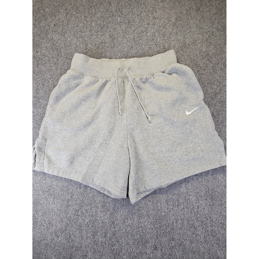 Nike Phoenix Shorts Womens Large Gray Sportswear Fleece Athletic Gym  1713